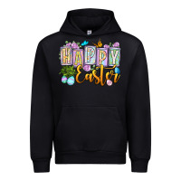 Black Happy Easter Urban Hoodie - OliviaCreatesArt