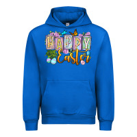 Cobalt Happy Easter Urban Hoodie - OliviaCreatesArt