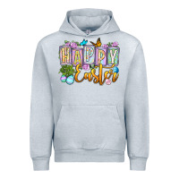 Heather Grey Happy Easter Urban Hoodie - OliviaCreatesArt