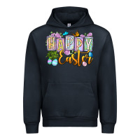 Navy Happy Easter Urban Hoodie - OliviaCreatesArt
