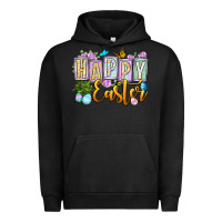 Pigment Black Happy Easter Urban Hoodie - OliviaCreatesArt