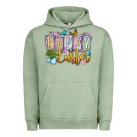Pigment Oil Green Happy Easter Urban Hoodie - OliviaCreatesArt