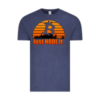 Vintage Denim just hodl it new orleans skyline retro sunset Vintage Tee - Jasminsmagicworld