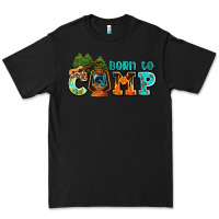 Black born to camp with guitar Premium Tee - AdoDesignShop