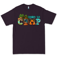 Plum born to camp with guitar Premium Tee - AdoDesignShop