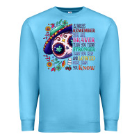 Ocean Blue You are braver than you think sugar skull Premium Sweatshirt - NancyCooperArtShop