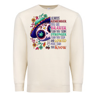 Sandshell You are braver than you think sugar skull Premium Sweatshirt - NancyCooperArtShop
