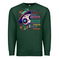 Sports Green You are braver than you think sugar skull Premium Sweatshirt - NancyCooperArtShop