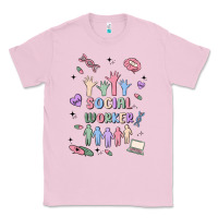 Bubblegum Pink social worker Classic Tee - MaliasSmallBusiness