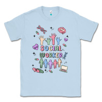 Dusty Blue social worker Classic Tee - MaliasSmallBusiness