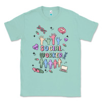 Seafoam social worker Classic Tee - MaliasSmallBusiness