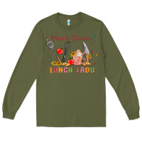 Army Green cupids favorite lunch lady Long Sleeve Tee - MaliasSmallBusiness