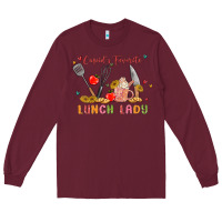 Burgundy cupids favorite lunch lady Long Sleeve Tee - MaliasSmallBusiness