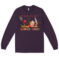 Plum cupids favorite lunch lady Long Sleeve Tee - MaliasSmallBusiness