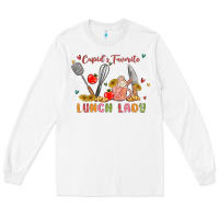 White cupids favorite lunch lady Long Sleeve Tee - MaliasSmallBusiness