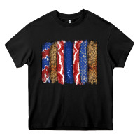 Black 4th of July brushstroke Heavy Core Tee - CowGirlArtShop