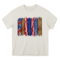 Cream 4th of July brushstroke Heavy Core Tee - CowGirlArtShop