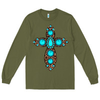Army Green gemstone leopard cross Long Sleeve Tee - JahusDesignShop