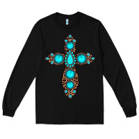 Black gemstone leopard cross Long Sleeve Tee - JahusDesignShop