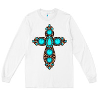White gemstone leopard cross Long Sleeve Tee - JahusDesignShop