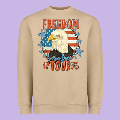 Freedom Born Free Tour 1776 Heavyweight Sweatshirt Designed By Maliassmallbusiness