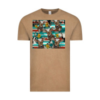 Vintage Coffee western horseshoe sunflower brown cow Vintage Tee - BarkalooDesign