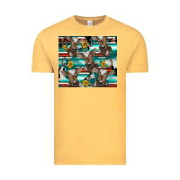 Vintage Mustard western horseshoe sunflower brown cow Vintage Tee - BarkalooDesign