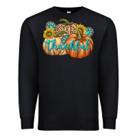 Black Thankful Premium Sweatshirt - texasbilliewilder
