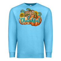Ocean Blue Thankful Premium Sweatshirt - texasbilliewilder