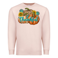 Pale Pink Thankful Premium Sweatshirt - texasbilliewilder