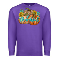 Purple Thankful Premium Sweatshirt - texasbilliewilder