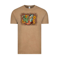 Vintage Coffee cowboy boots cactus leopard Vintage Tee - AdoDesignShop