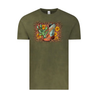 Vintage Olive cowboy boots cactus leopard Vintage Tee - AdoDesignShop