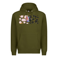 Army Green gothic girl and colorful girl best friends with Premium Hoodie - TumblerDesignByShophia