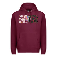 Burgundy gothic girl and colorful girl best friends with Premium Hoodie - TumblerDesignByShophia