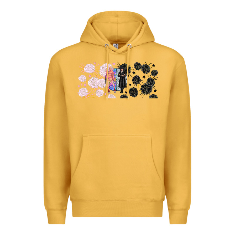 Gothic Girl And Colorful Girl Best Friends With Premium Hoodie by TumblerDesignByShophia | Teevron