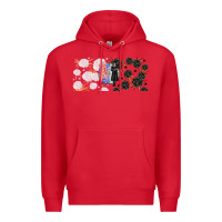 Red gothic girl and colorful girl best friends with Premium Hoodie - TumblerDesignByShophia