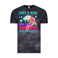 Cloud Black just a girl who loves axolotls Vintage Tee - Jasminsmagicworld