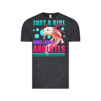 Vintage Black just a girl who loves axolotls Vintage Tee - Jasminsmagicworld