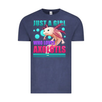 Vintage Denim just a girl who loves axolotls Vintage Tee - Jasminsmagicworld