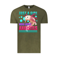 Vintage Olive just a girl who loves axolotls Vintage Tee - Jasminsmagicworld