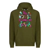 Army Green this nurse is guided by jesus Premium Hoodie - JahusDesignShop
