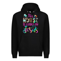 Black this nurse is guided by jesus Premium Hoodie - JahusDesignShop