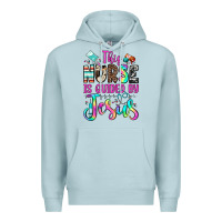 Blue Mist this nurse is guided by jesus Premium Hoodie - JahusDesignShop