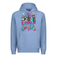 Colony Blue this nurse is guided by jesus Premium Hoodie - JahusDesignShop