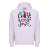 Lilac this nurse is guided by jesus Premium Hoodie - JahusDesignShop