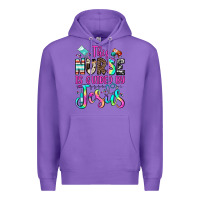 Purple this nurse is guided by jesus Premium Hoodie - JahusDesignShop
