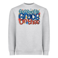 Heather Grey god shed his grace on the thee Heavyweight Sweatshirt - MaliasSmallBusiness