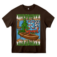 Chocolate Brown lake squad air freshener Heavy Core Tee - HRA Design Shop