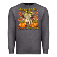 Charcoal Heather Pray Till The Cows Come Home Premium Sweatshirt - texasbilliewilder